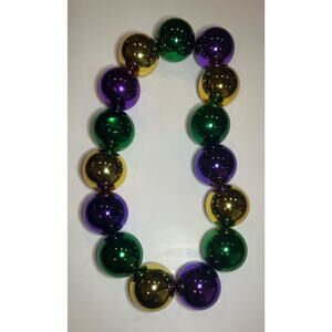 29" Jumbo Mardi Gras Beads Necklace Mardi Gras Parade New Orleans Highly Coveted